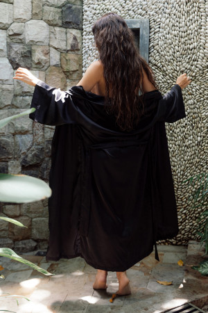 NEW 7147 халат-кимоно черный