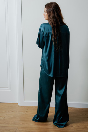 NEW 7149 пижама брюки и рубашка темно-зеленого цвета