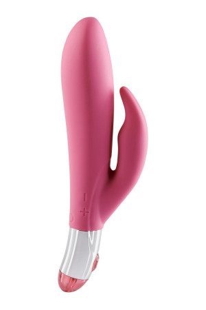 Розовый вибратор Lovely Vibes Rabbit - 18,5 см.