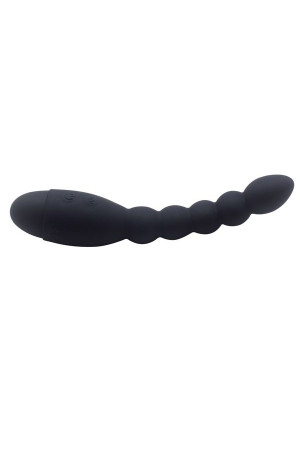 Черный анальный вибростимулятор-елочка Lovers Beads - 19 см.