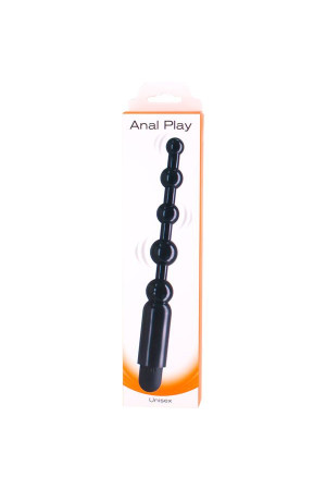 Черная виброцепочка ANAL PLAY - 12,5 см.