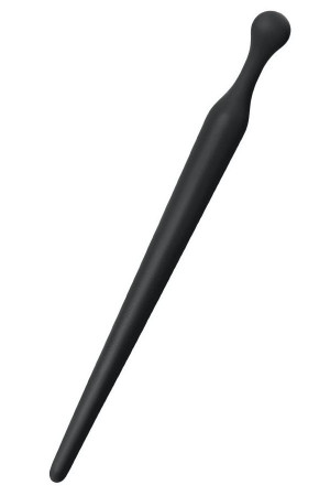 Черный силиконовый уретральный плаг - 10 см.