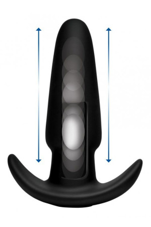 Черная анальная вибропробка Kinetic Thumping 7X Medium Anal Plug - 13,3 см.