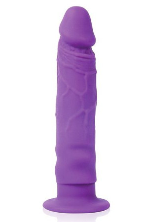 Фиолетовый реалистичный фаллоимитатор на присоске - 12 см.