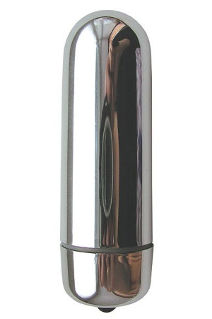 Серебристая гладкая пуля с вибрацией - 6,4 см.